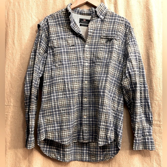 Vineyard Vines Plaid On-The-Go Performance Harbor Shirt size medium - Picture 7 of 9